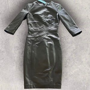Antonio Melani The Luxury Collection Back 100% Leather Long Sleeve Dress 0